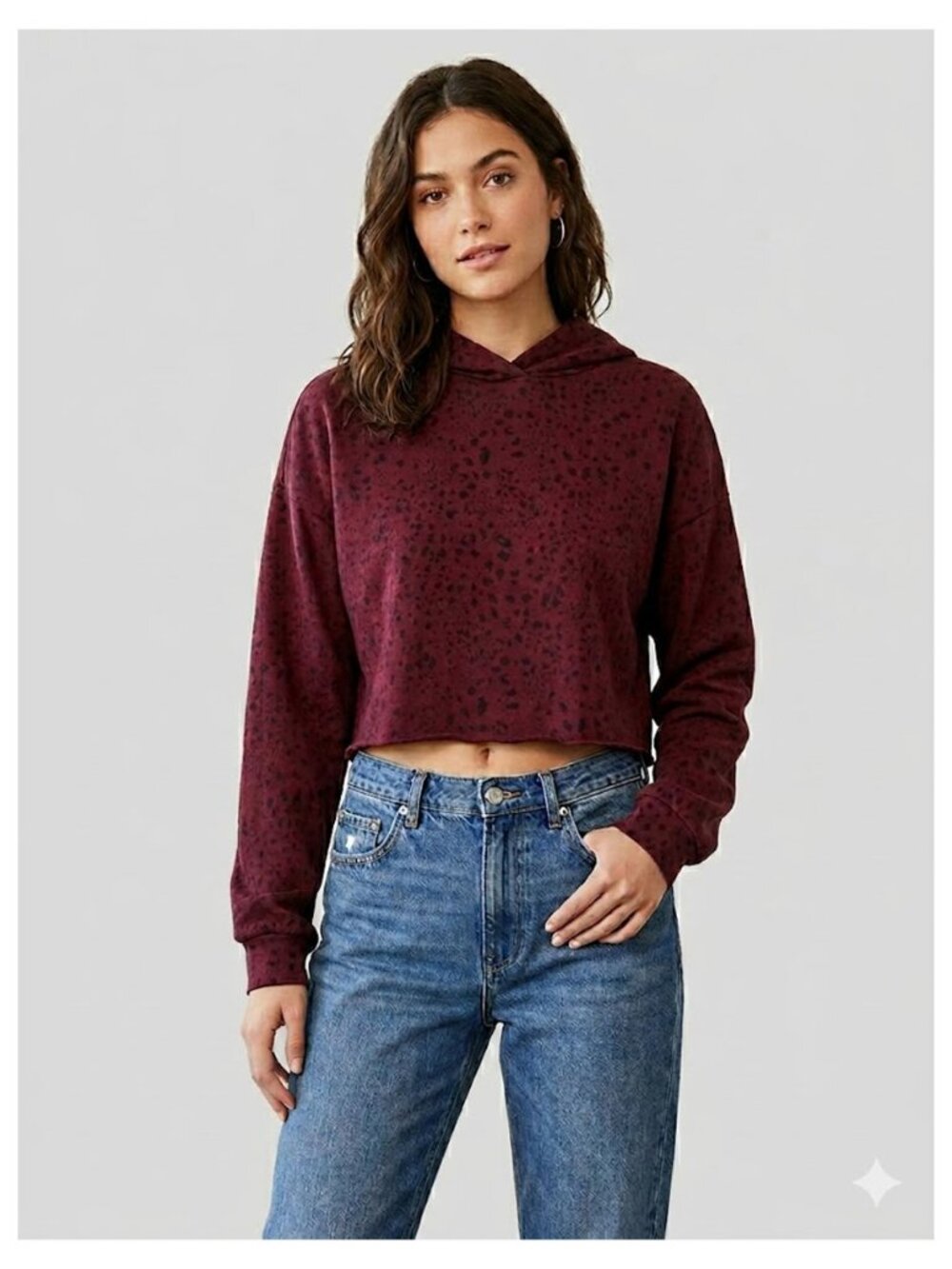 Z by Zella Cropped Hoodie Top Pullover Size Large NWT